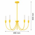 Lampa wisząca żyrandol świecznik 5 G9 żółty AUGUSTINE 2201 ARGON