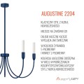 Lampa wisząca żyrandol świecznik 5XG9 granat AUGUSTINE 2204 ARGON