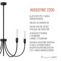 Lampa wisząca żyrandol świecznik 5 G9 czarny AUGUSTINE 2206 Argon
