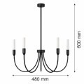 Lampa wisząca żyrandol świecznik 5 G9 czarny AUGUSTINE 2206 Argon