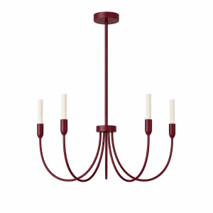 Lampa wisząca żyrandol świecznik 5 G9 bordo barolo AUGUSTINE 2203 ARGON