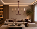 Lampa wisząca żyrandol świecznik 5 G9 bordo barolo AUGUSTINE 2203 ARGON