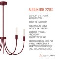 Lampa wisząca żyrandol świecznik 5 G9 bordo barolo AUGUSTINE 2203 ARGON