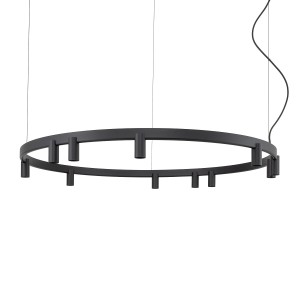 Lampa wisząca FOURTY ROUND LED XI czarna 12288 NOWODVORSKI