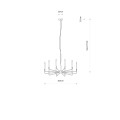 Lampa wisząca ORTO XII B beżowa 12526 NOWODVORSKI