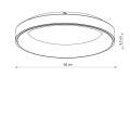 Plafon NIKKI ROUND LED BLACK 60W 3000K 11208 NOWODVORSKI
