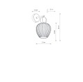 KINKIET CORALS lampa scienna ceramika 1XE27 11977 NOWODVORSKI