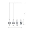 Lampa wisząca CORALS IV 4XE27 ceramika 11976 NOWODVORSKI