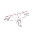 Łącznik "T" lewy CTLS POWER T CONNECTOR LEFT -1 BLACK (T-L1) 8244 NOWODVORSKI