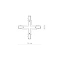 Łącznik krzyżowy czarny CTLS POWER X CONNECTOR BLACK 8702 Nowodvorski