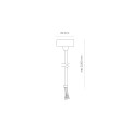 Puszka zasilająca z przewodem do złącz zasilających do wersji wiszącej (szyna 3-fazowa) CTLS POWER SUPPLY KIT WHITE 8284 biała Nowodvorski