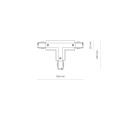 Łącznik "T" prawy biały CTLS POWER T CONNECTOR RIGHT 2 WHITE (T-R2) 8703 Nowodvorski