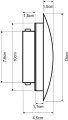 Lampa natynkowa DROP LED kinkiet ceglany 41558   SIGMA