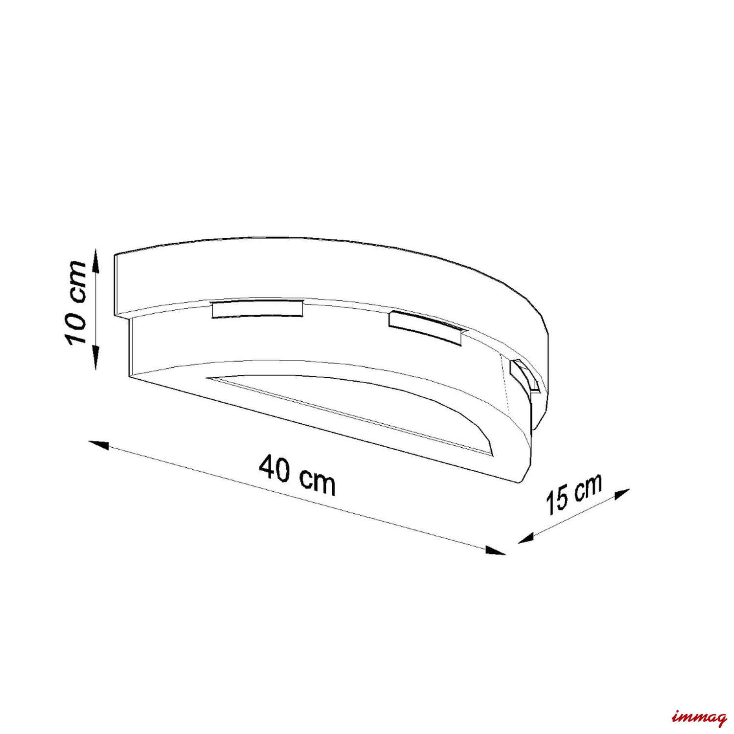 Lampa ścienna HELIOS kinkiet ceramiczny SL.0002 SOLLUX LIGHTING - wymiary