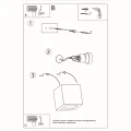 Lampa ścienna LEO kinkiet ceramiczny SL.0005 SOLLUX LIGHTING