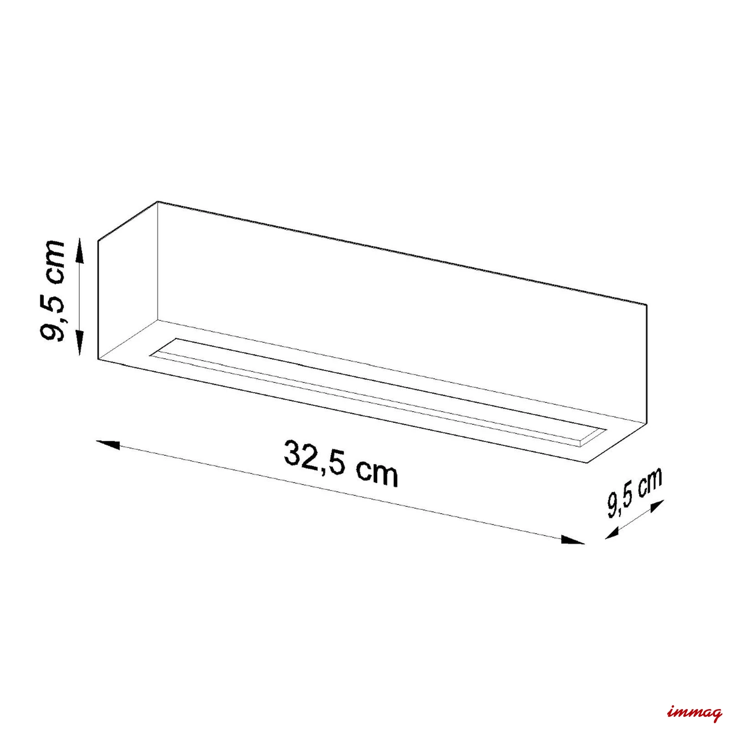 Lampa ścienna VEGA kinkiet ceramiczny SL.0006 SOLLUX LIGHTING - wymiary