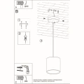 Lampa wisząca ORBIS 1 biała zwis SL.0053 SOLLUX LIGHTING