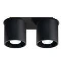 Lampa sufitowa ORBIS 2 czarna plafon SL.0054 SOLLUX LIGHTING