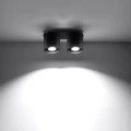 Lampa sufitowa ORBIS 2 czarna plafon SL.0054 SOLLUX LIGHTING