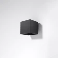 Lampa ścienna QUAD 1 czarna kinkiet SL.0057 SOLLUX LIGHTING