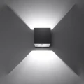 Lampa ścienna QUAD 1 czarna kinkiet SL.0057 SOLLUX LIGHTING