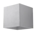 Lampa ścienna QUAD 1 szara kinkiet SL.0058 SOLLUX LIGHTING
