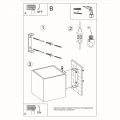 Lampa ścienna QUAD 1 biała kinkiet SL.0059 SOLLUX LIGHTING