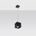 Lampa wisząca QUAD 1 czarna zwis SL.0060 SOLLUX LIGHTING