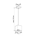 Lampa wisząca QUAD 1 czarna zwis SL.0060 SOLLUX LIGHTING