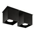 Lampa sufitowa QUAD 2 czarna plafon SL.0063 SOLLUX LIGHTING