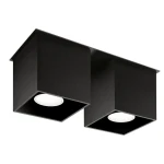 Lampa sufitowa QUAD 2 czarna plafon SL.0063 SOLLUX LIGHTING