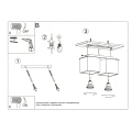 Lampa sufitowa QUAD 2 czarna plafon SL.0063 SOLLUX LIGHTING