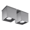 Lampa sufitowa QUAD 2 szara plafon SL.0064 SOLLUX LIGHTING