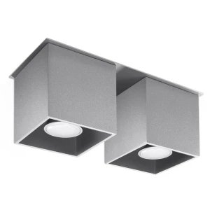Lampa sufitowa QUAD 2 szara plafon SL.0064 SOLLUX LIGHTING