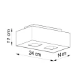 Lampa sufitowa MONO 2 biała plafon SL.0067 SOLLUX LIGHTING