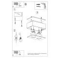 Lampa sufitowa MONO 2 biała plafon SL.0067 SOLLUX LIGHTING