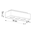 Lampa sufitowa MONO 3 biała plafon SL.0068 SOLLUX LIGHTING