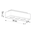 Lampa sufitowa MONO 3 czarna plafon SL.0072 SOLLUX LIGHTING