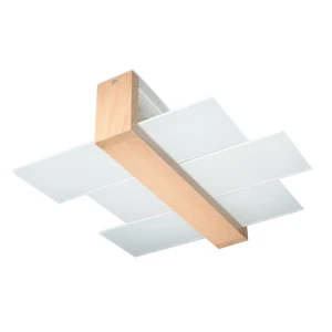 Lampa sufitowa FENIKS 2 naturalne drewno plafon SL.0076 SOLLUX LIGHTING
