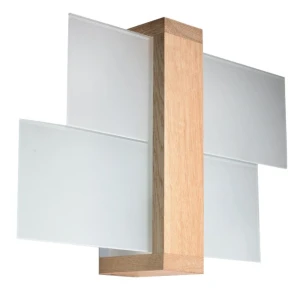 Lampa ścienna FENIKS 1 naturalne drewno kinkiet SL.0077 SOLLUX LIGHTING