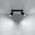 Lampa sufitowa RING 2 czarna plafon SL.0092 SOLLUX LIGHTING