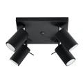 Lampa sufitowa RING 4 czarna plafon SL.0094 SOLLUX LIGHTING