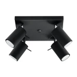 Lampa sufitowa RING 4 czarna plafon SL.0094 SOLLUX LIGHTING