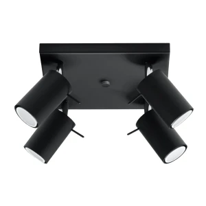 Lampa sufitowa RING 4 czarna plafon SL.0094 SOLLUX LIGHTING
