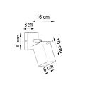 Lampa ścienna MERIDA biała kinkiet SL.0095 SOLLUX LIGHTING