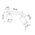 Lampa sufitowa MERIDA 2 biała plafon SL.0096 SOLLUX LIGHTING