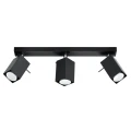 Lampa sufitowa MERIDA 3 czarna plafon SL.0101 SOLLUX LIGHTING