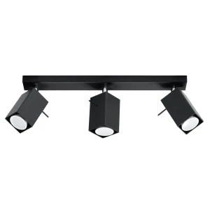 Lampa sufitowa MERIDA 3 czarna plafon SL.0101 SOLLUX LIGHTING
