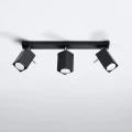 Lampa sufitowa MERIDA 3 czarna plafon SL.0101 SOLLUX LIGHTING