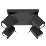 Lampa sufitowa MERIDA 4 czarna plafon SL.0102 SOLLUX LIGHTING